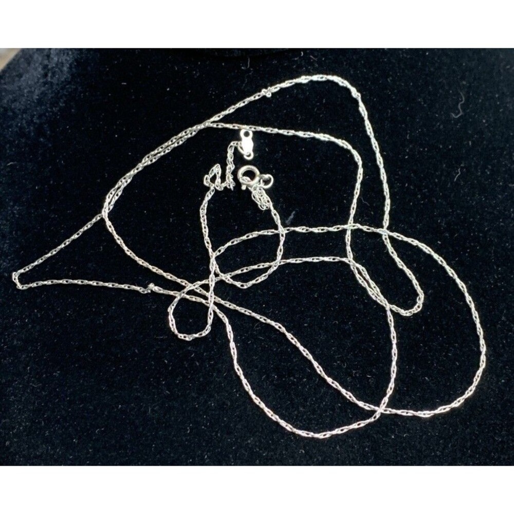 Vintage Sterling Silver Extra Long Chain Necklace 34”